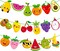 Fruit Theme Birthday Party Decorations Twotti Frutti Party Banner Cute Fruit with Smiling Face Patterns Garland for Summer Fruit Birthday Party Baby Shower Supplies